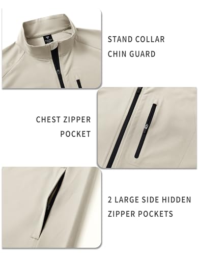 Image of M MAELREG Mens Vests Outerwear Windproof Lightweight Softshell Vests Zip Pockets Sports Sleeveless Jacket Golf Vests for Men