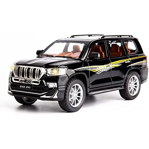 Image of DEUSON ECOM 1:24 Scale Crusire Toy Car Prado Toy Car Diecast Metal Cars for Kids Light Sound Pull Back Openable Door