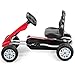 Costzon Kids Pedal Go Kart, 4 Non-Slip Wheel Ride on Car with Adjustable Bucket Seat, Pedal Powered Ride On Toys for Toddlers, Children-Oriented Ergonomic Design, Pedal Cart for Kids (Red)