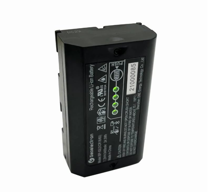 GNSS/DGPS, BP-5S 7.2V 3400mAh Lithium-Ion Battery | GNSS DGPS Compatible, 24.5Wh Capacity, Model BP-5S, 2ICR18/65 Cells, LED Charge Indicator-image-1
