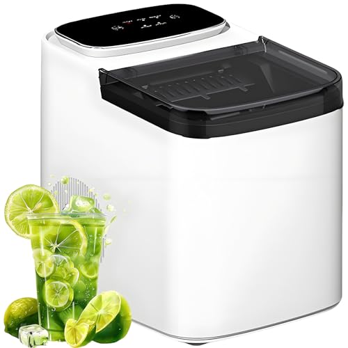 Countertop Ice Maker Machine - Compact Pellet Ice Maker with Self-Cleaning, Anti-Slip Pad, Perfect for Home & Office, Fast Ice Production, Quiet Operation