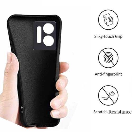 Image of A rtistque Liquid Silicone Back Cover Case for Infinix Hot 30 5G | Soft Silicone Finish | Shockproof TPU Protection | Camera Protection | Slim Protective Design | Infinix Hot 30 Back Cover - Black