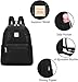 Cusangel Black Mini Backpack For womens, black backpack Purse,10L Synthetic Leather Cute Small Backpack with Pockets,Travel Fashion Backpack,Ladies Shoulder Bags