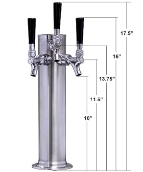 ドラフトコック Amazon | Kegco 高さ12インチ ドラフトビールタワー 標準蛇口