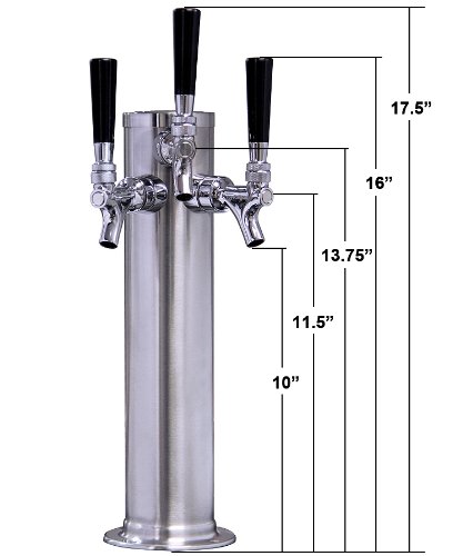 Amazon | Kegco 高さ12インチ ドラフトビールタワー 標準蛇口
