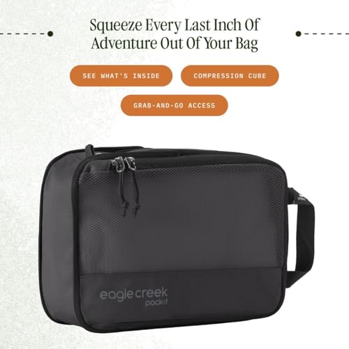 Cubes de compression Eagle Creek Pack-It taille S en tissu ripstop noir