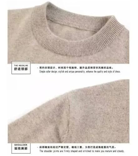 Men Cashmere Cotton Blended Winter Round Neck Jumper Pull Homme Knitted Sweaters Pullover2