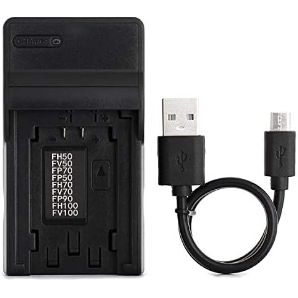 Norifon NP-FH50 USB Ładowarka do Sony DCR-DVD108 DCR-DVD610 DCR-DVD105 DCR-HC21 DCR-HC52 DCR-HC38 DCR-SR45 DCR-SR47 DCR-SX85 DCR-SX45 DCR-SX44 HDR-SR11 HDR-SR12 HDR-XR160 Aparat i nie tylko