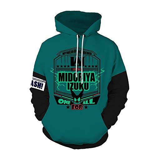 BoKu No He ro Academia Izuku Midoriya Cosplay Costume Training Suit Jacket Unisex Thick Hoodie