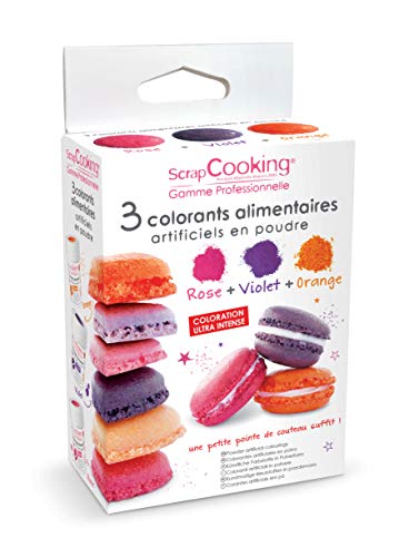 Food colouring set - orange, purple, pink