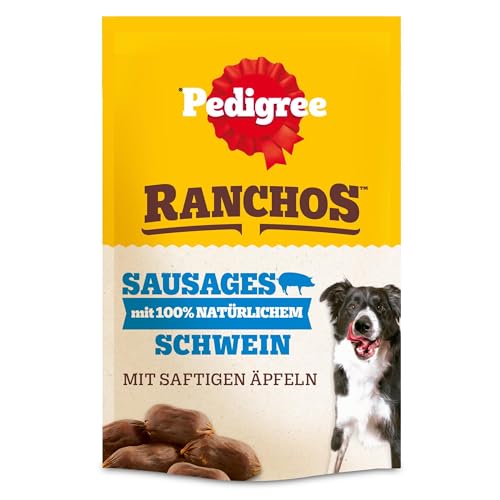 Pedigree Ranchos Sausages 7x60g Leckerlis mit 100% natürlichem Schwein