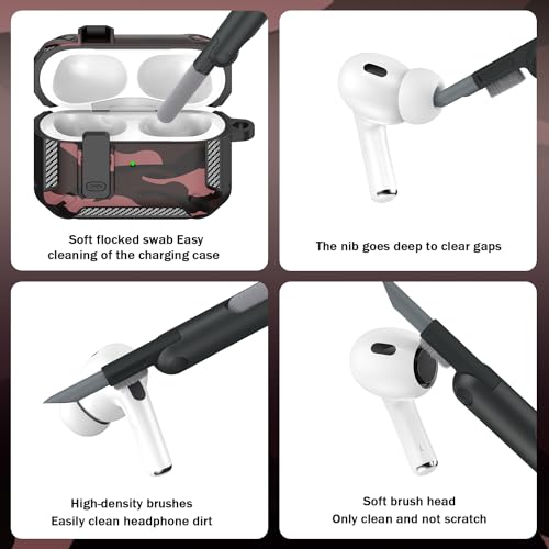 Image of RFUNGUANGO for AirPods 4 Case with Lock Magnetic Lid MagSafe, Red