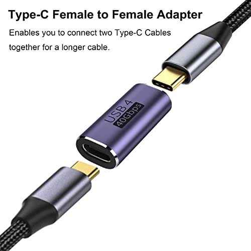 Image of MICROWARE USB C Coupler, USB Type C Female to Female Adapter Extender Compatible with Thunderbolt 4 /3 Support up to 40Gbps Data Transfer, 100W Power Delivery and 8K@60Hz Video Pass Through
