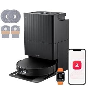 roborock Qrevo Edge 2 Set Saugroboter mit Wischfunktion&Hebarem Wischmopp, 25.000 Pa, Anti-Tangle, ultraflach 7, 98 cm, 80 °C Heißwasser-Moppwäsche, FlexiArm-Technologie, AI-Hinderniserkennung(Schwarz)