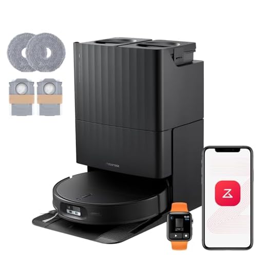 roborock Qrevo Edge 2 Set Saugroboter mit Wischfunktion&Hebarem Wischmopp, 25.000 Pa, Anti-Tangle, ultraflach 7,98 cm, 80 °C Heißwasser-Moppwäsche, FlexiArm-Technologie, AI-Hinderniserkennung(Schwarz)