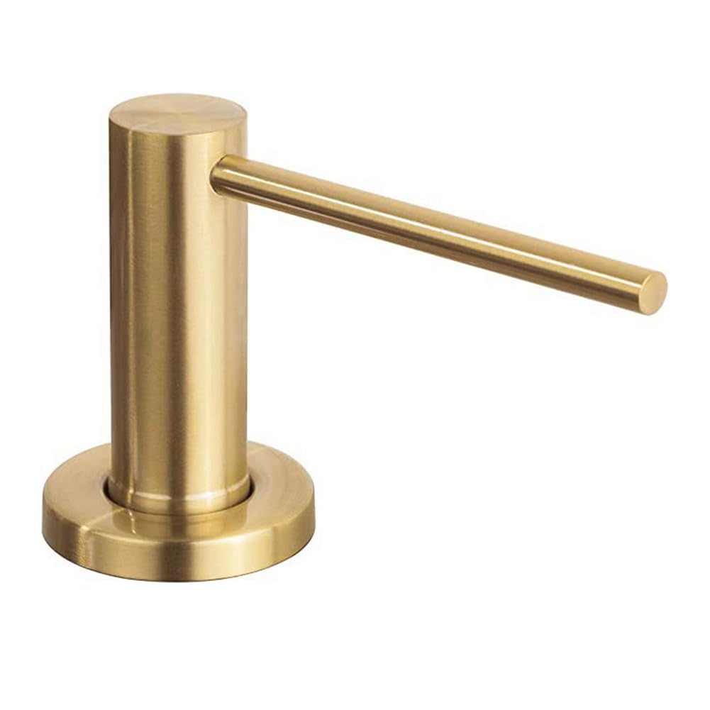 Agwuoetr Dispensador de Jabón para de Cocina, Bomba de Encimera de Acero Inoxidable Cepillado, Loción de Manos Integrada en Bottlend Dorado