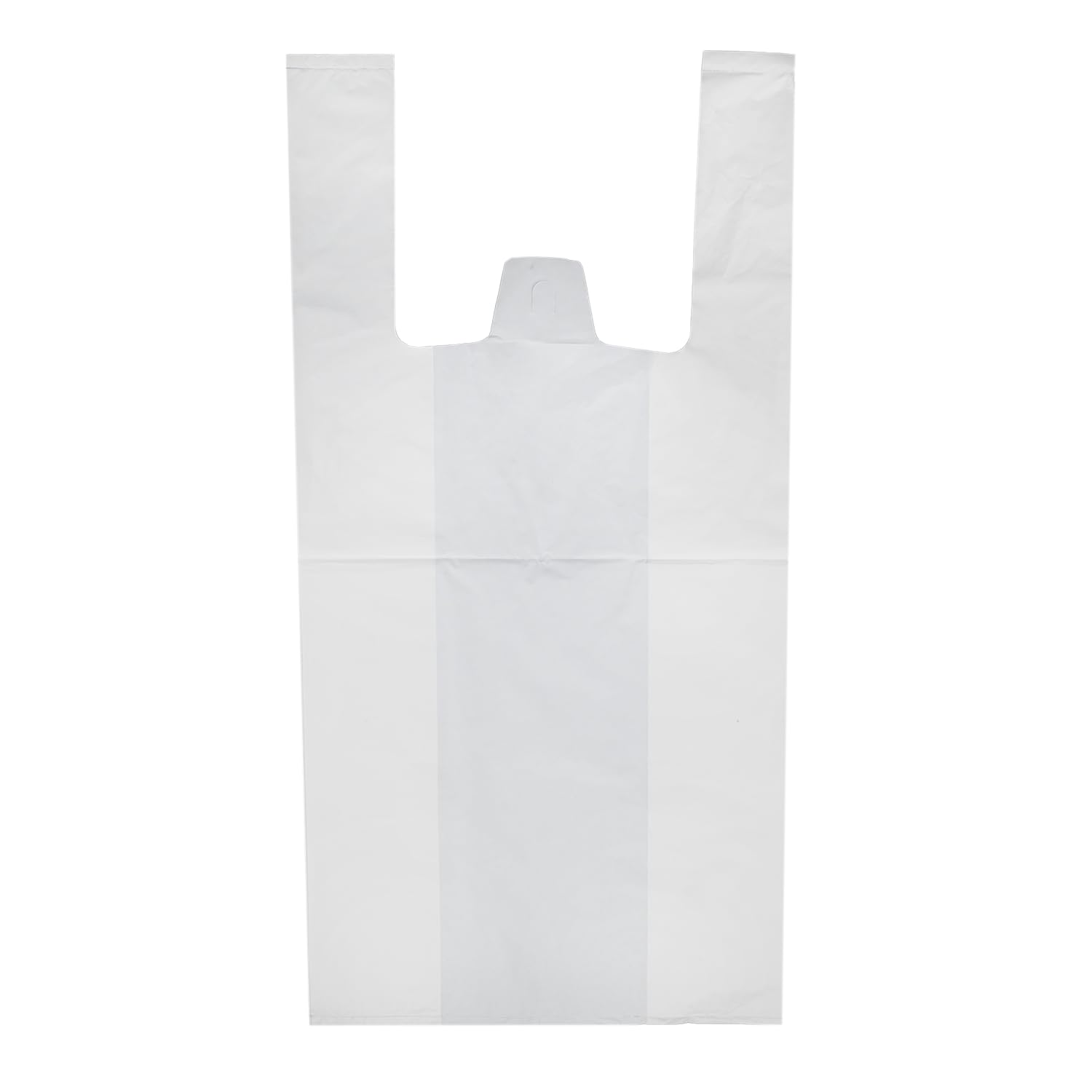 Bolsas de Plástico con Asas Blancas Tipo Camiseta 42x53cm 1KG 70% Recicladas Reutilizables Resistentes
