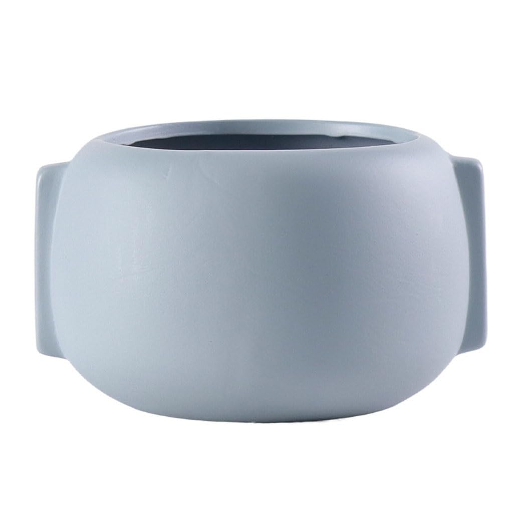 GELASIGE Flower Pots Nordic Simple Flowerpots, Creative Succulent Flowerpots, Ceramic Flowerpots, Simple Small Flowerpots Outdoor Flower Pots(A)