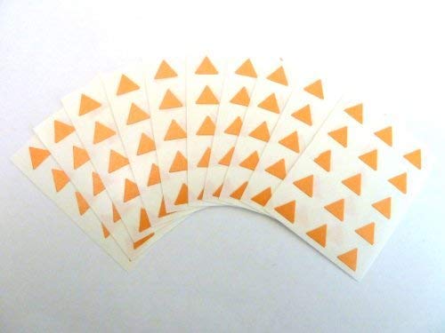 Minilabel 150 Labels , 10mm Triangle , Colour Code Stickers Orange