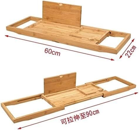 Bathtub Tray, Extendable Bathtub Tray Spa Bathroom Tray Board Bathtub Tablet Organizer Home Storage