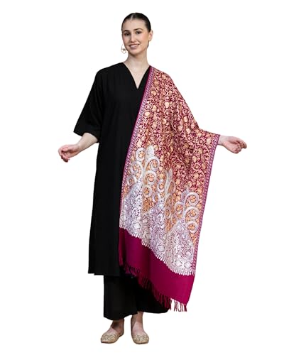 Écharpe en cachemire rouge soyeux Ari grand format pour femme élégante