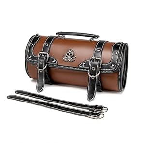 GAOINTELL Motorrad Zylindertasche mit Schädel-Emblem