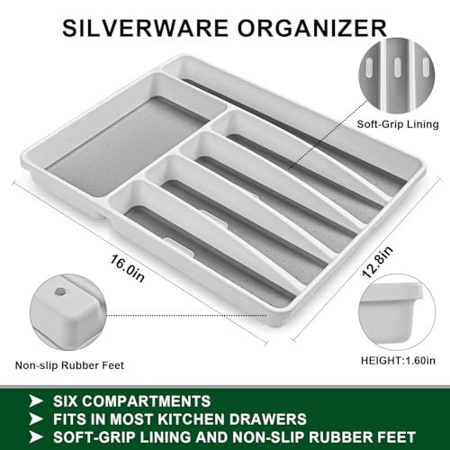 49 Pieces Silverware Sets With Organizer And Steak Knives, Stainless Steel Flatware Sets Service For 8 Person, Tableware Cutlery Sets, Includes Knife Spoon and Forks Sets - image 3