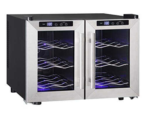 Qlima FWK 1612 cantina vino Libera installazione Nero 12 bottiglia/bottiglie Cantinetta termoelettrica D