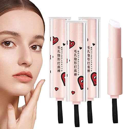 2023 New Magical Pore Eraser Waterproof Face Primer Stick, Loy Hanc Pore Eraser Stick, Matte Blur Stick Primer for Face, Poreless Make Up Primer, Hydrating Pore Eraser Foundation Cream (3Pcs)