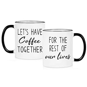 Mausticletshavecoffeetogetherfortherestofourlivescoffeemugssetengagementweddingnewlywedgiftsforcoupleshisandhersmrandmrsgiftsbridalshowergifts11oz Urban Country Home Decor Maustic lets have coffee together for the rest of our lives coffee mugs set engagement wedding newlywed gifts for couples his and hers mr and mrs gifts bridal shower gifts 11 oz urban country home decor
