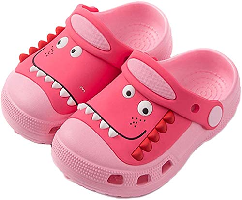 Laoli Kids Clogs Shoes,Boys Girls Lightweight Non-Slip Beach Pool Sandals Slip-on Indoor Outdoor Sippers Pink