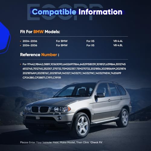 Image of ECCPP AC Compressor Fit for BMW X5 4.4L 4.8L 2004 2005 2006 AC Compressor with Clutch
