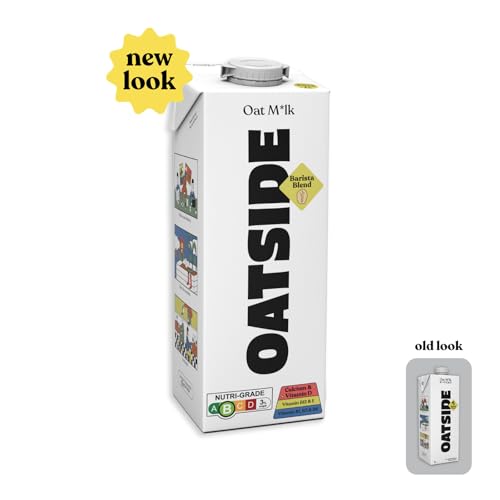 Image of Oatside Oat Milk Barista Blend, No Added Sugar 100% Plant Based Beverage, 33.81 fl oz ℮ 1 l (Pack of 3)