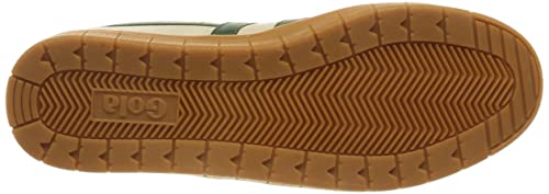 Image of Gola Men's Hurricane Suede Sneaker, Off White Evergreen Gum, 10