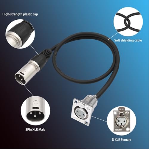 Câble traversant XLR anti-interférence pour microphone de studio - 4
