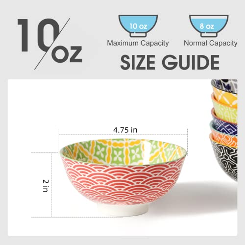 Metahom Dessert Bowls, Small Colorful Bowls 10 Oz, Ceramic Bowl Set For Ice Cream thumb #2