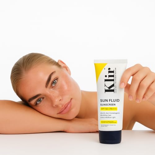 Image of KLIR Sun Protection Duo | Sunfluid SPF 50 PA++++ Face Sunscreen with Hyaluronic Acid and Lip Balm SPF 30 with Vitamin C & Mango Butter combo