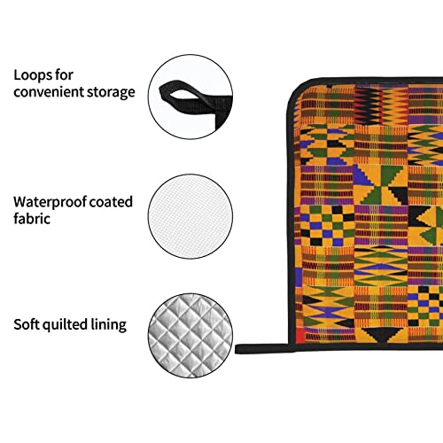 African Tribal Ethnic Texture 2 Pack Pot Holders For Kitchen Heat Resistant Pot Holders Sets Oven Hot Pads Pot Holders For Cooking Baking (8 * 8 Inches) #TOP4