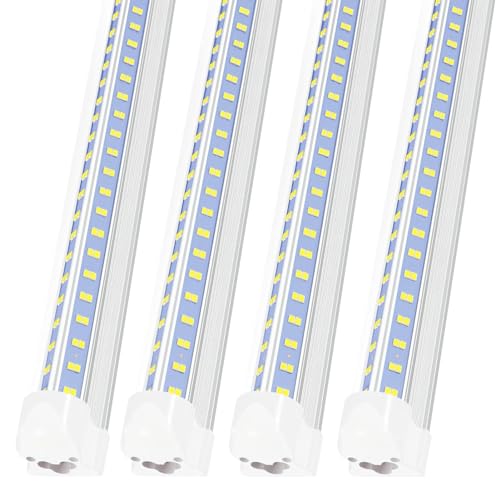 Led Shop Lights,Led Shop Lights 4FT 50W 6500K 7000LM Clear White,Shop Light 4FT 110V Linkable...
