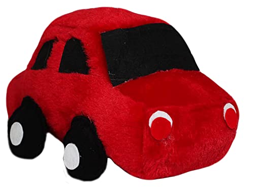 Image of Tickles Soft Car Stuffed Plush Toy for Kids Boys & Girls Home Decoration (Color: Red Size: 30 cm)