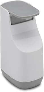 Publicité sponsorisée - Joseph Joseph Slim Pompe à Savon Liquide Compacte, Plastique, Blanc/Gris, 9,2 x 7,7 x 14,6 cm