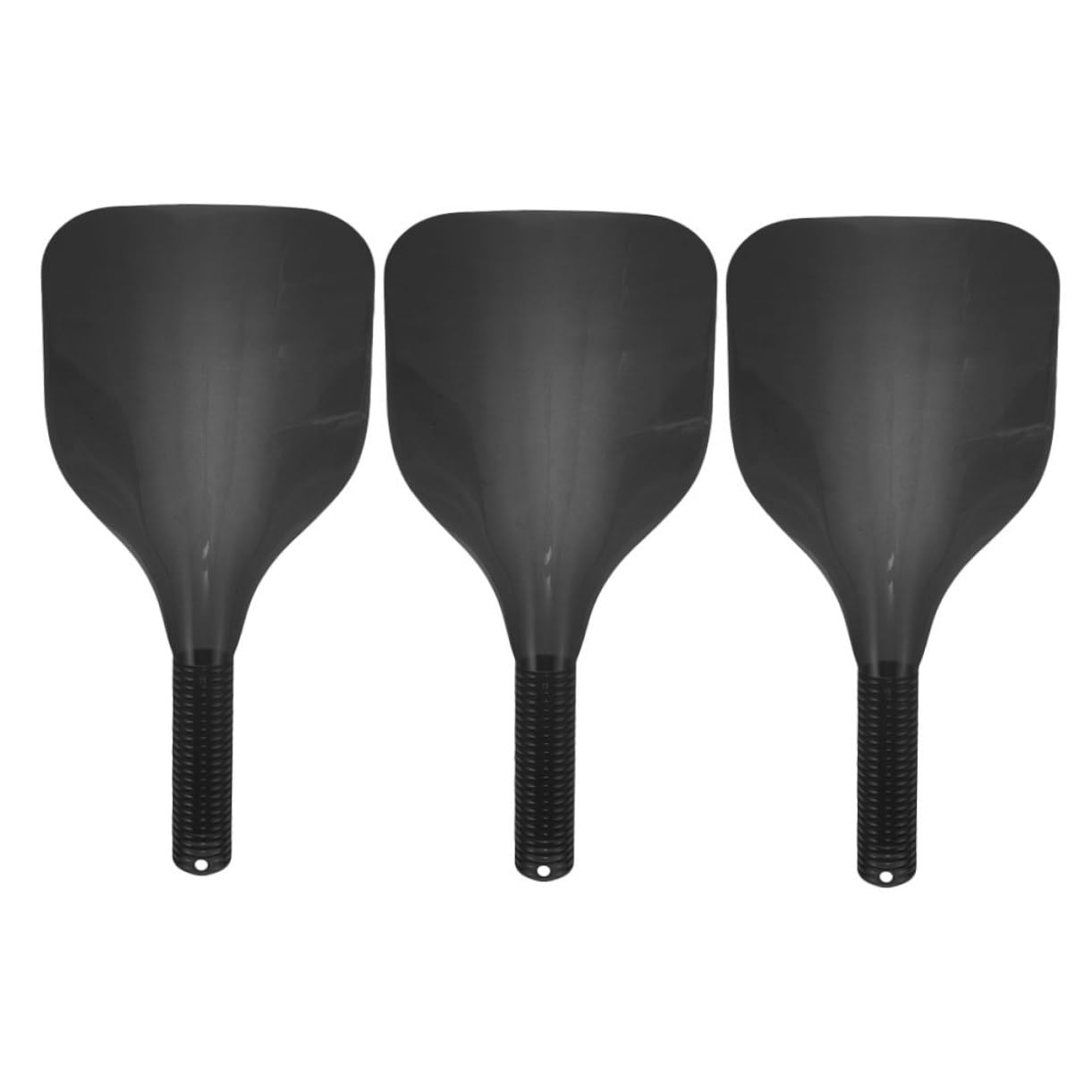 Protector Facial Para Corte y Laca De Cabello 3 Unidades Negro Con Mango Tamaño Mediano Para Peluquería y Salones De Belleza