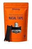 Zenessy Performance Nasal Tape for Breathing & Sleep – Strong Hold Nose Strips for Athletes, Snoring Reduction & Workout Performance – Latex Free, Black – 60 Count