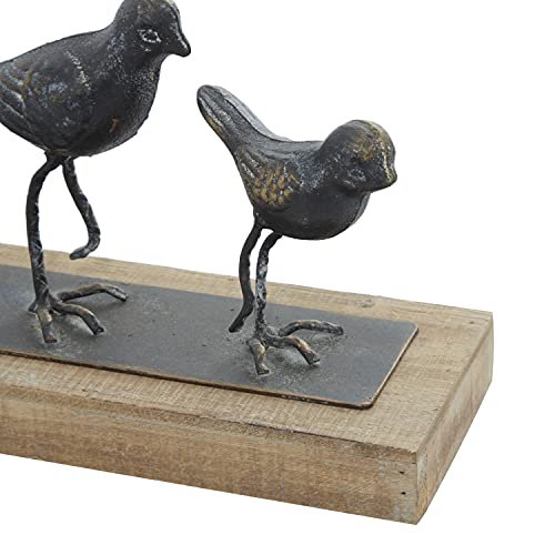 Deco 79 Metal Bird Sculpture, 18" X 4" X 7", Gray #TOP5
