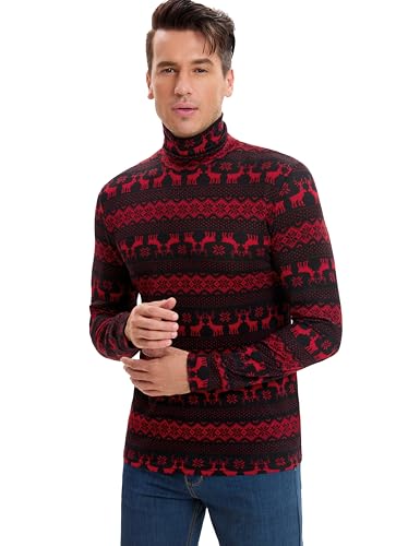 Mens Turtleneck Long Sleeve T Shirts Slim Fit Thermal Undershirt Lightweight Pullover2