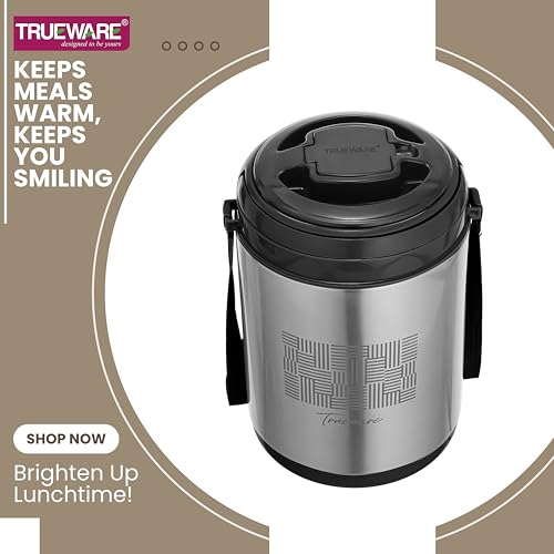 Image of Trueware Legend 5 Stainless Steel PU Insulated Hot and Cold Lunch Box with 5 SS Container 300 ML Each