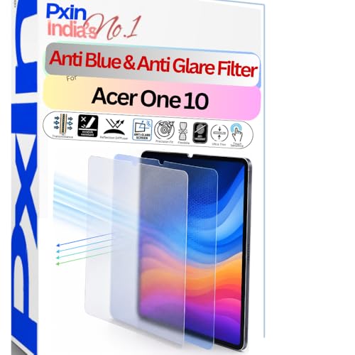 Image of Pxin Tablet Anti Bluelight and Anti Glare Screen Guard compatible with Acer One 10 | BLUV Lightblock Tech | Scratch Proof | Prevents bluelight | Eye Protection | No Dry Eyes