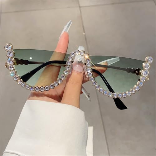 Lunettes de soleil demi-rondes strass pour vos terrasses