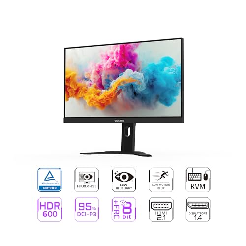 Image of GIGABYTE M27U - 27 inch IPS Gaming Monitor - UHD 3840x2160-160Hz - 1ms MPRT - AMD FreeSync Premium Pro - Type C KVM - HDMI, DP, Type C - Height Adjustable - Black (M27U-SA)