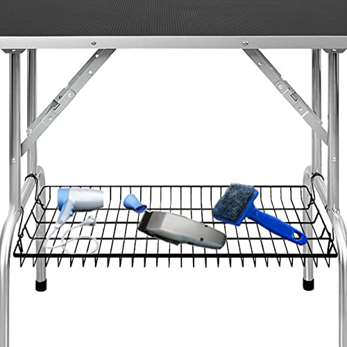 LILIIN Trimmtisch für Hunde, Klappbar Schertisch Hundepflegetisch Höhenverstellbar, Tierpflegetisch Hundefrisiertisch Badetisch bis 60 KG, Schwarz, 113×60×76cm